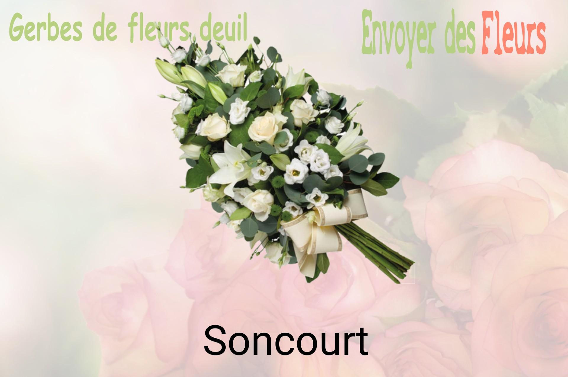 Gerbe de fleurs de deuil livrée à Soncourt